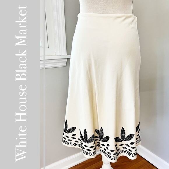 White House Black Market Dresses & Skirts - White House Black Market A-line Bead Embellished Skirt